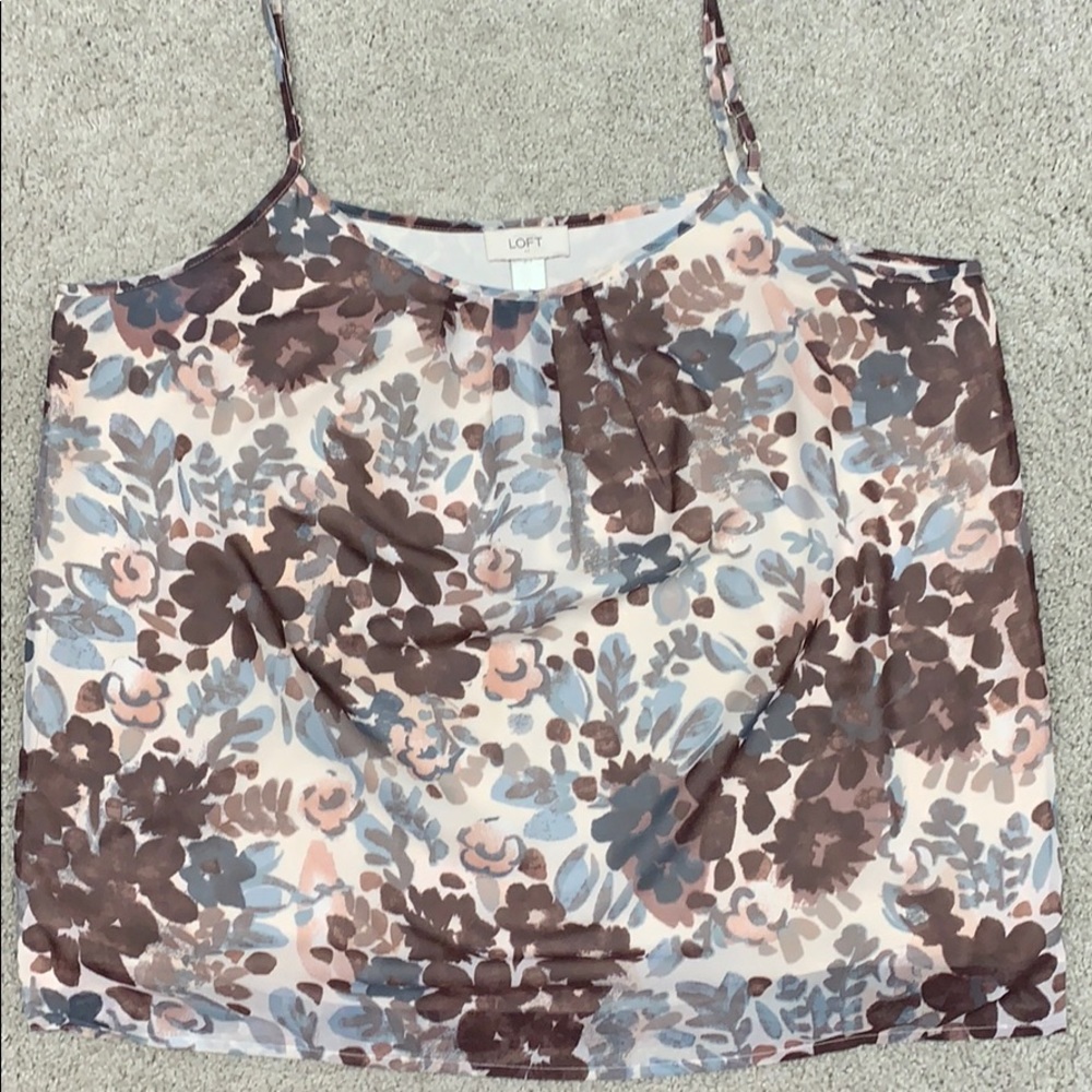 Loft floral lined camisole.  Size L.